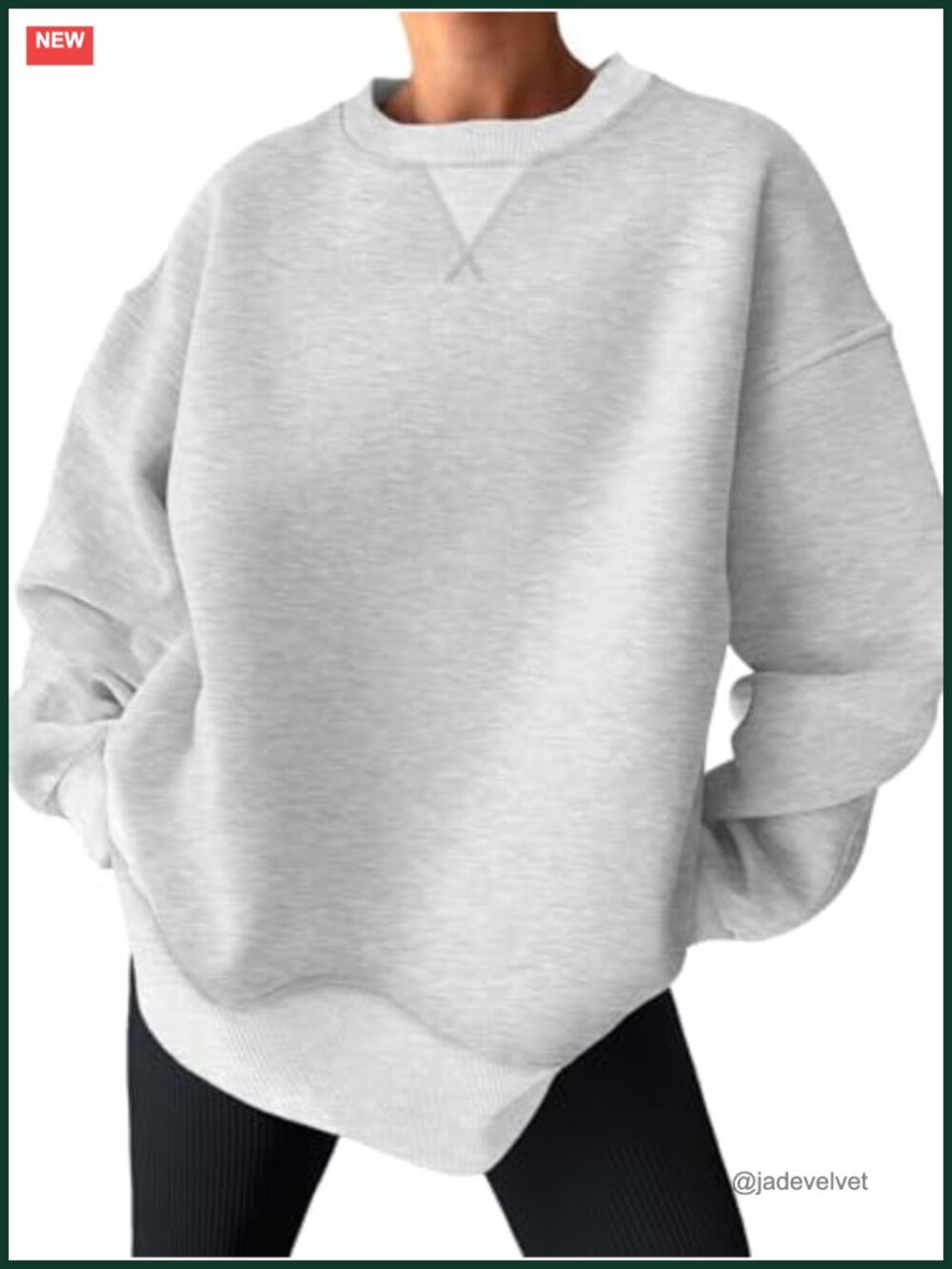 Oversized Crewneck Color Block Sweatshirt Loose Fit Fall Pullover